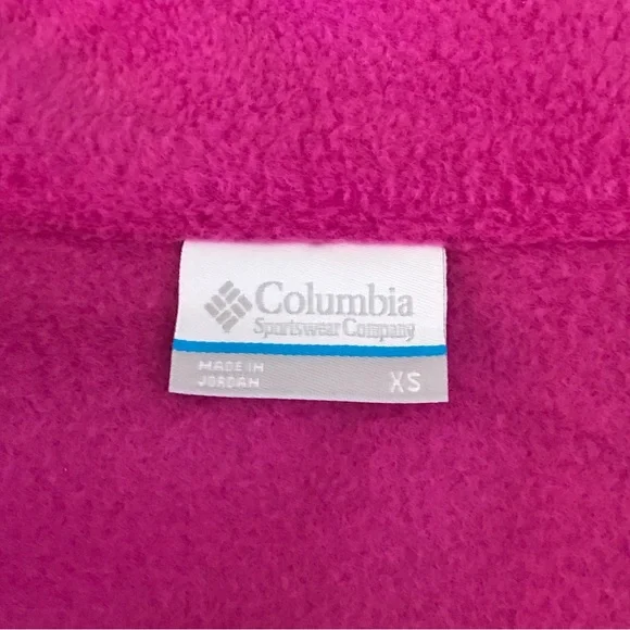 Columbia Women's Fuchsia Pink Fleece Full Zip Jacket with pockets size XS NWT - Picture 14 of 16